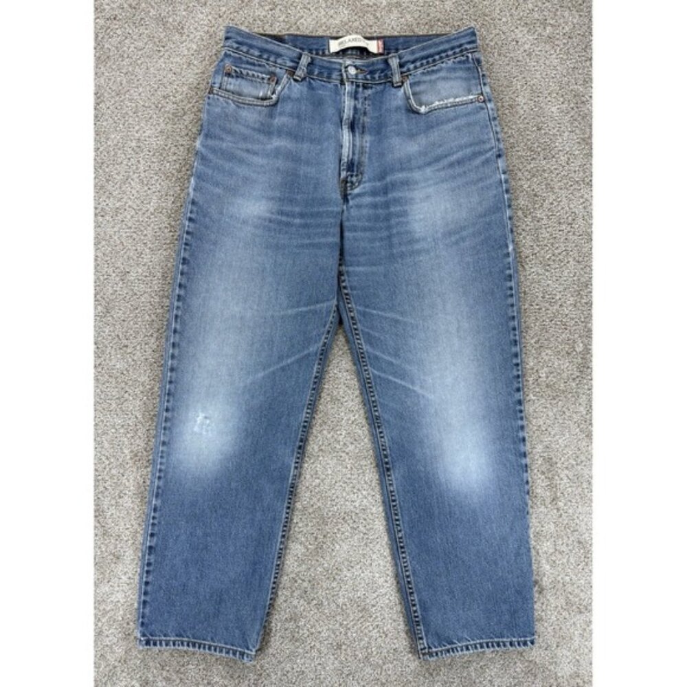 Vintage Levis 550 Jeans Mens 36x32 Blue (Fits 34x31) Relaxed Fit Light Wash Y2K